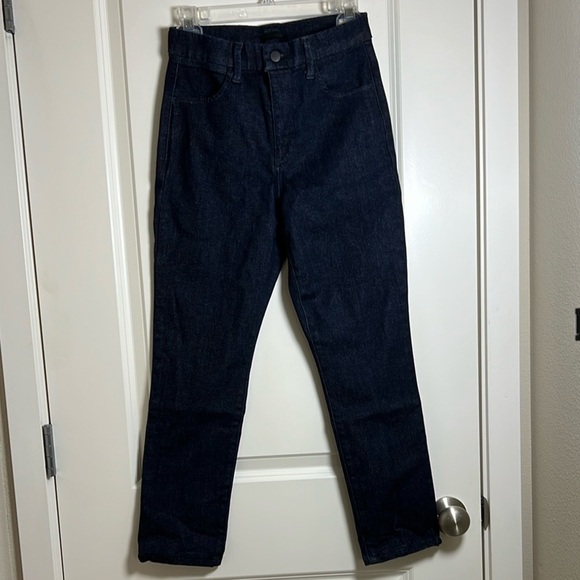 Uniqlo Skinny Straight High Waisted Dark Denim Jeans 25x30 - Picture 8 of 8